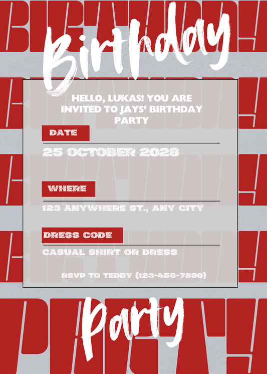 Street Style Invitations